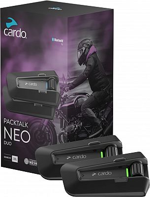 Cardo Packtalk Neo, Kommunikationssystem Doppelset - Schwarz von Cardo