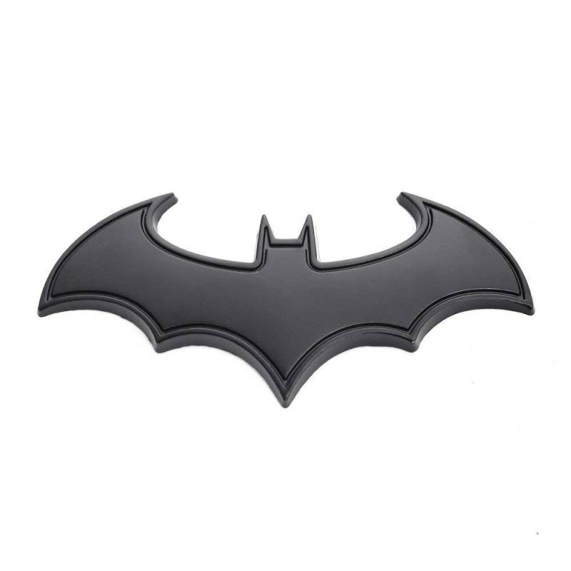 Careflection 3D Batman Black Badge Emblem Aufkleber Decal für alle Auto Fahrrad SUV Handy Laptop (8 x 3,5 cm) von Careflection