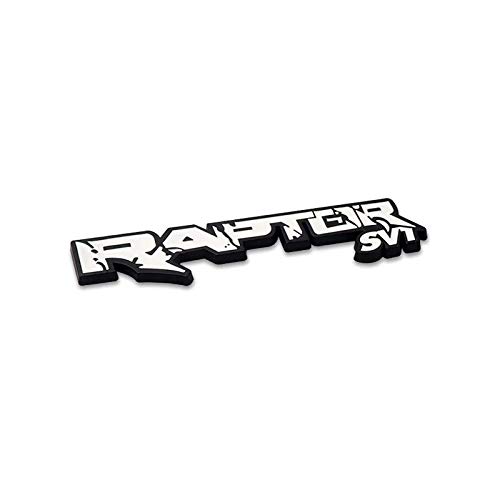 Careflection 3D Raptor White Badge Emblem Aufkleber Decal for FordCar Bike SUV Mobile Laptop (12 x 2,5 cm) von Careflection