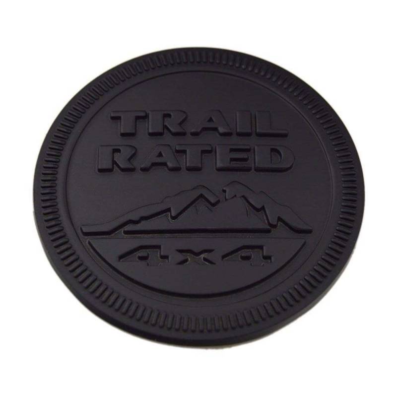 Careflection 3D Trail Rated Matt Black Badge Emblem Aufkleber Aufkleber für JeepCar Bike SUV Handy Laptop (6 cm) von Careflection