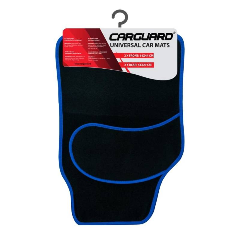 Carguard - Universal Fußmatten Set - Blau/Schwarz - 4x Automatte Universal - Stoff von Carguard