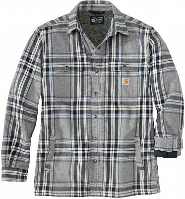 Carhartt Flannel-Sherpa, Hemd/Jacke - Grau/Dunkelgrau (Aph) - XXL von Carhartt