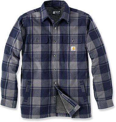 Carhartt Flannel Sherpa, Textiljacke - Dunkelblau/Hellgrau - M von Carhartt