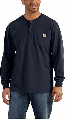 Carhartt Henley Pocket, Langarmshirt - Dunkelblau - L von Carhartt