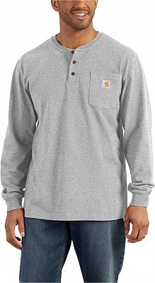 Carhartt Henley Pocket, Langarmshirt - Hellgrau - L von Carhartt