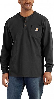 Carhartt Henley Pocket, Langarmshirt - Schwarz - M von Carhartt