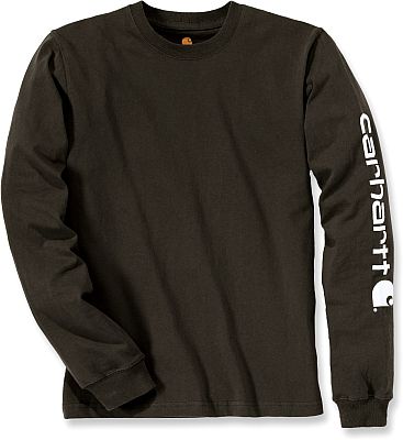 Carhartt Logo, Sweatshirt - Dunkelgrün/Weiß - L von Carhartt