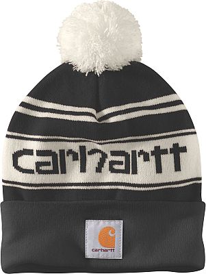 Carhartt Pom-Pom Logo, Mütze - Schwarz/Weiß - Einheitsgröße von Carhartt