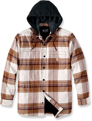 Carhartt Rugged Flex Flannel Fleece, Textiljacke - Hellbraun/Beige/Schwarz - XL von Carhartt