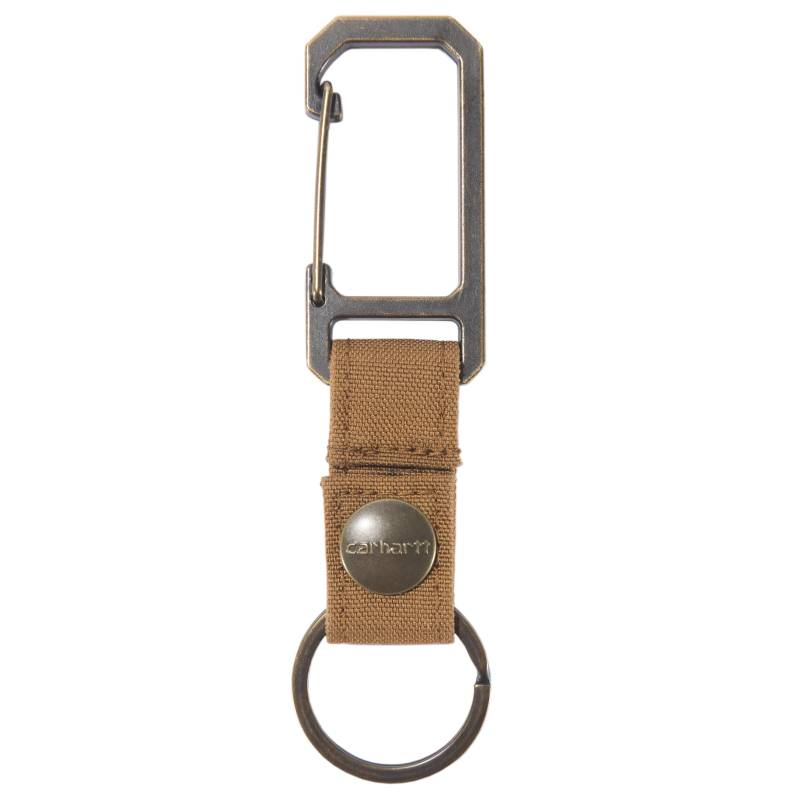 Carhartt Schlüsselhalter, langlebiger Schlüsselanhänger mit selbstschließendem Clip, Nylon, Ente braun, Einheitsgröße, CHKYCHN1, Nylonente (Carhartt Brown) von Carhartt