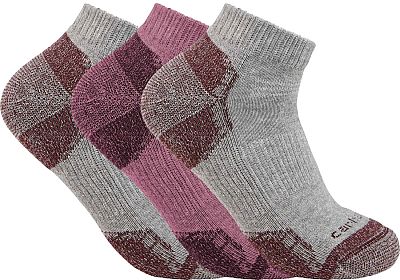 Carhartt Sneaker, Socken 3er-Pack - Grau/Pink - M von Carhartt