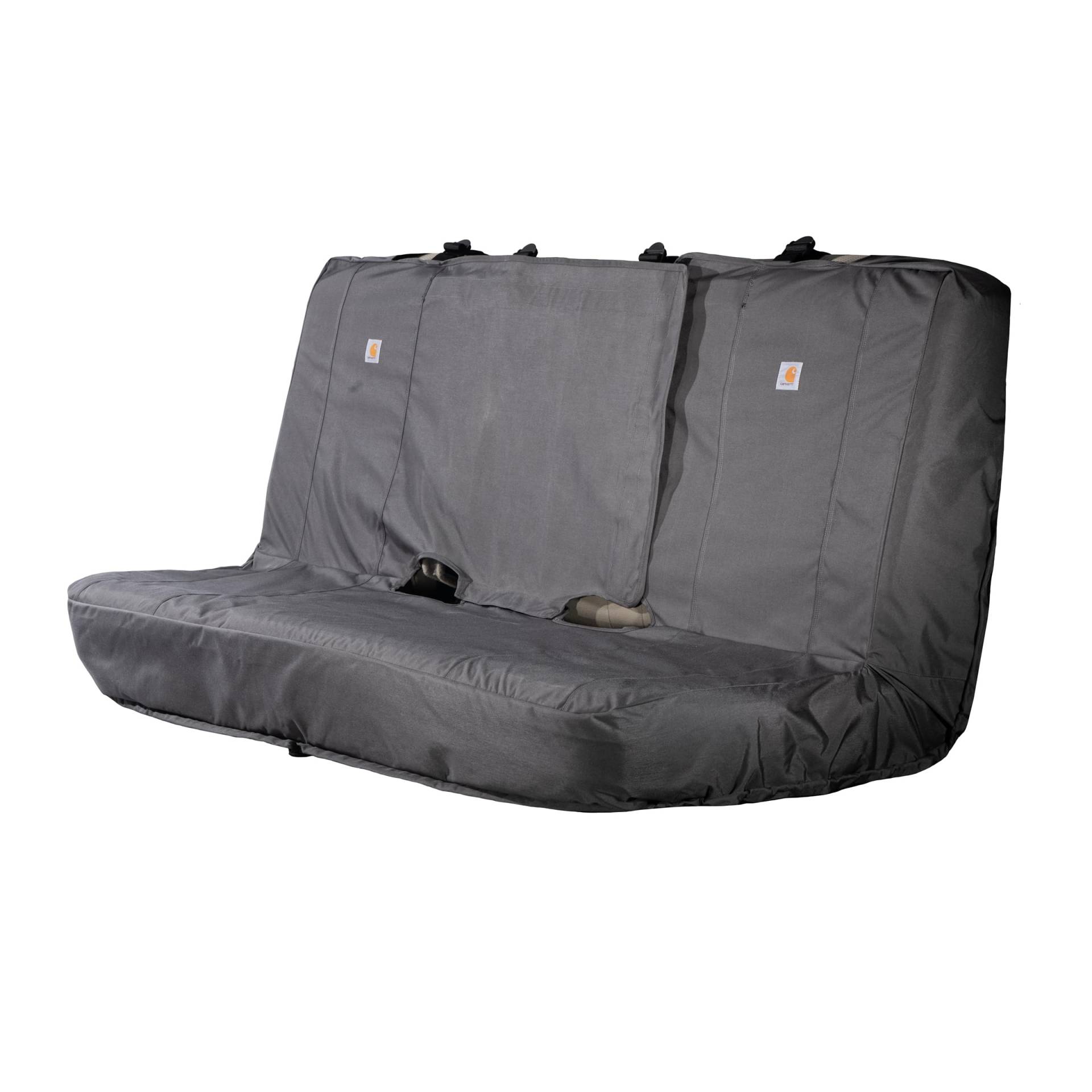 Carhartt Universal Nylon Duck Canvas Automobil-Sitzbankabdeckungen, langlebiger angepasster Sitzbankschutz in voller Größe mit Regenabweiser, Kies (Gravel) von Carhartt