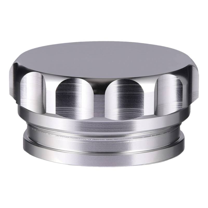 Carkio 5,1 cm Aluminiumlegierung-Tankdeckel, zum Anschweißen, Einfüllstutzen und Kappe, für Öl, Kraftstofftank, Wasser, Universal-Abdeckung mit O-Ring-Dichtung, Silber von Carkio