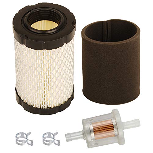 Carkio Luftfilter Vorfilter Kraftstofffilter Kit für John Deere L105 L107 LA135 LA145 D160 D170 E100 E120 E130 Z335E Z335M Z345R Z355R Ersatz für MIU14395 GY21435 MIU. 13963 Rasenmäher von Carkio