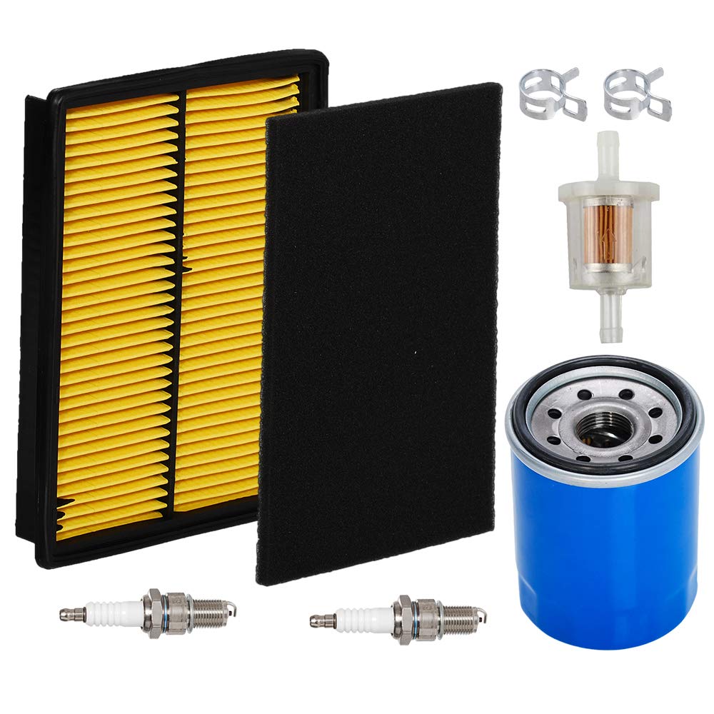 Carkio Luftfilter Vorreiniger Ölfilter Kraftstofffilter Zündkerze Tune Up Kit für Honda GX610 GX620 GX670 GXV620 GX610KS GX620K1 18 20 24HP ersetzt 17210-ZJ1-841 17210-ZJ1-842 von Carkio