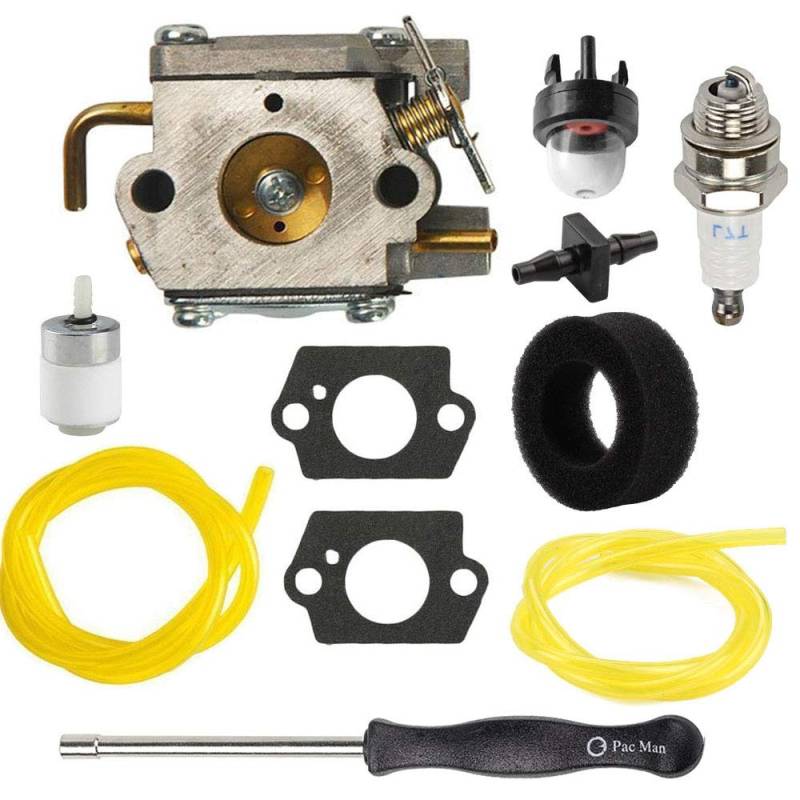 Carkio WT-827 Vergaser mit Kraftstoffleitung Kraftstofffilter Luftfilter Einstellwerkzeug Kit Schraubendreher für Walbro WT-149A WT-275 WT-454 WT-539 WT-685 Carb Ryan Ryobi Trimmer von Carkio