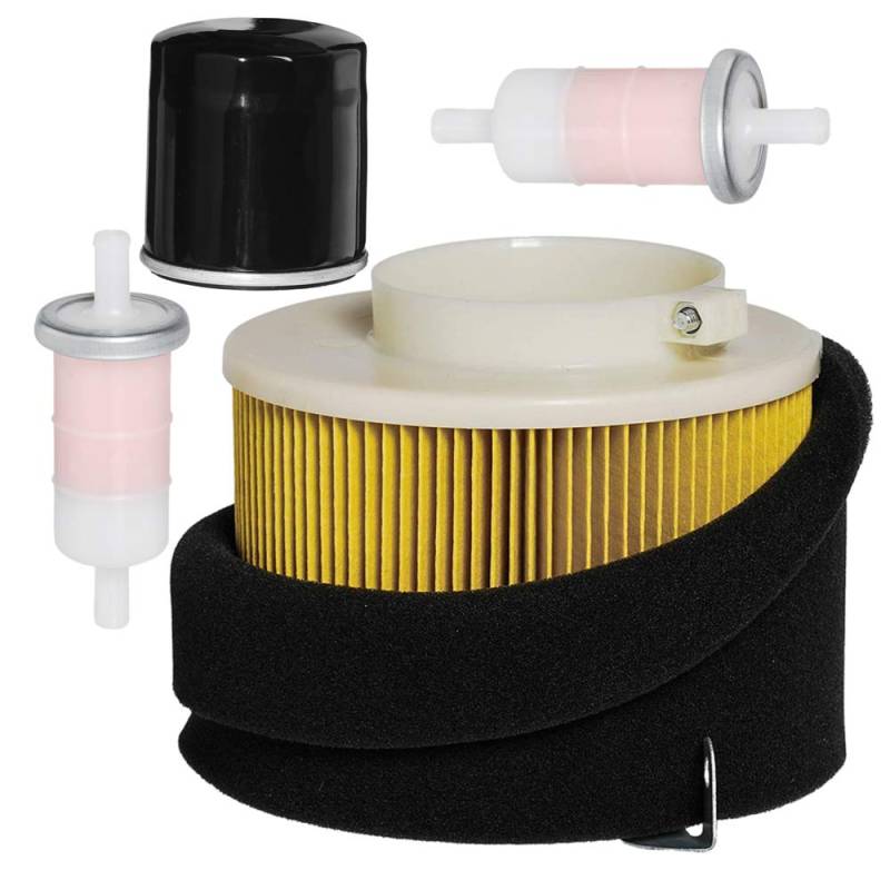 JJDD 11029-1004 Luftfilter Vorfilter Öl Kraftstofffilter Tune Up Kit für Kawasaki Mule 500 520 550 600 610 2500 2510 2520 KAF400A KAF400 KAF300 KAF300A KAF620A von Carkio