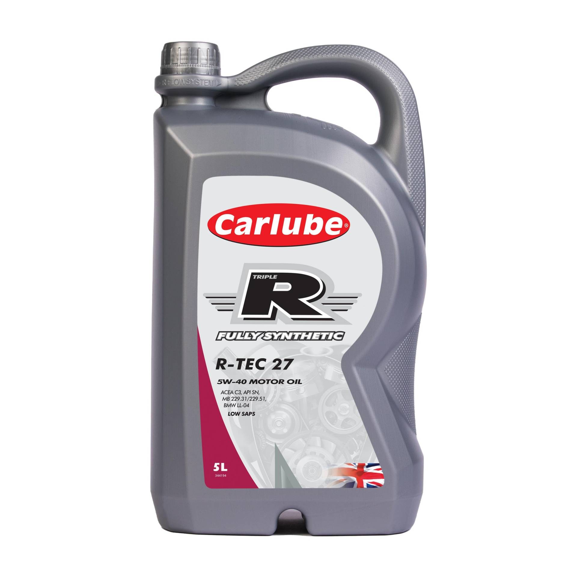 Carlube Triple R 5W-40 C3 Low Saps Vollsynthetisches Öl R-TEC 27, 5 L von Carlube