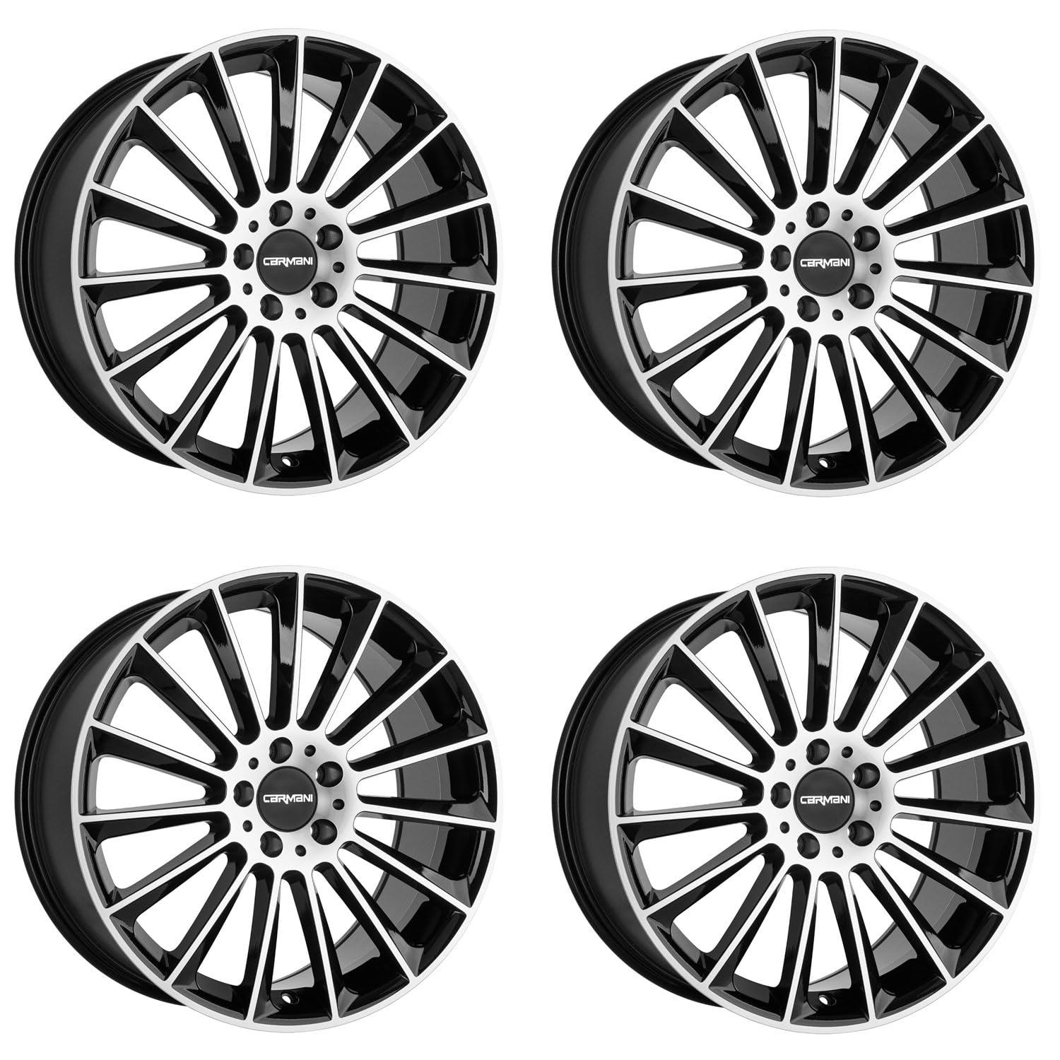 4x Carmani Felgen 17 Fritz 10.5x21 ET30 5x112 black polish kompatibel mit Audi Q3 Q4 Q8 von Carmani