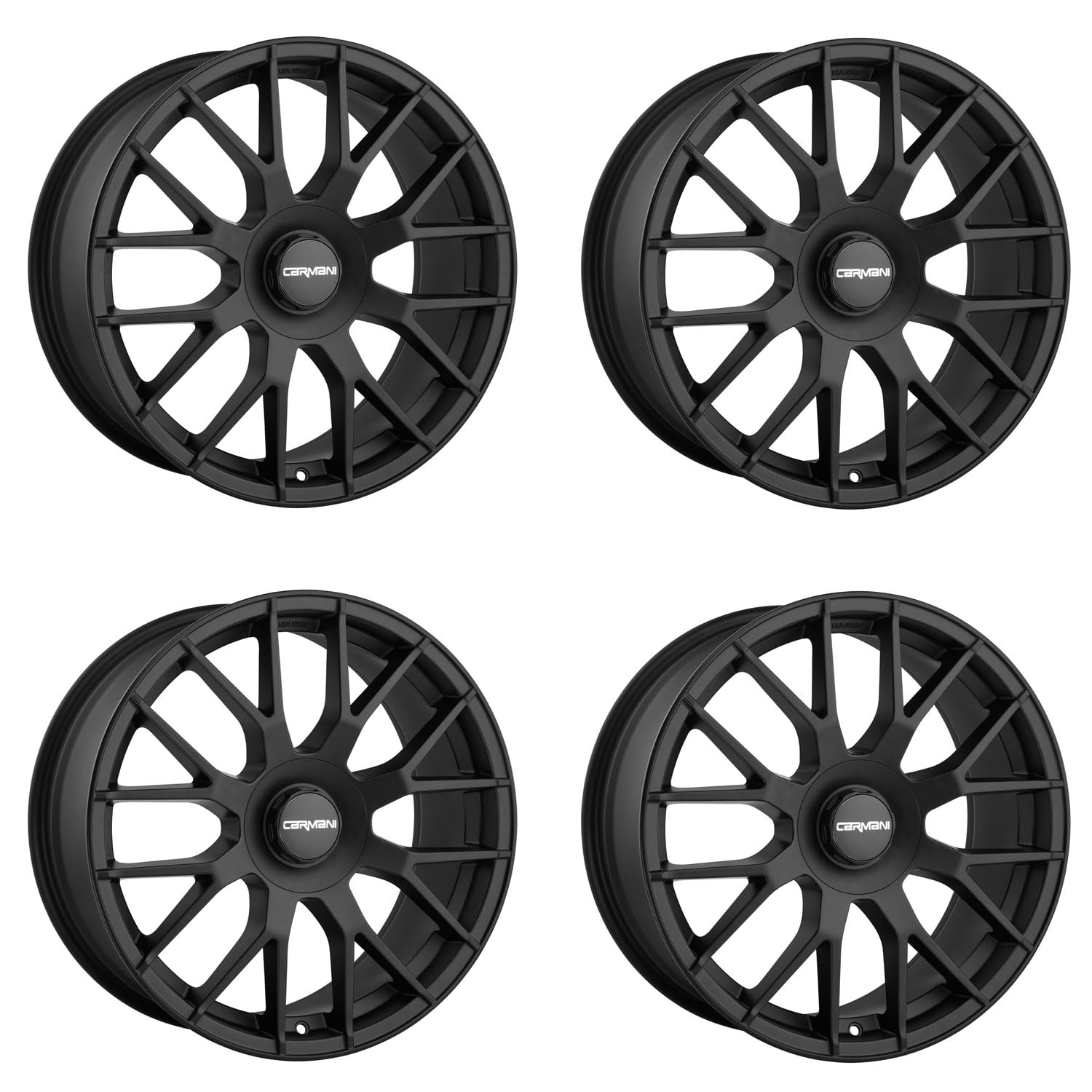 4x Carmani Felgen 19 Hugo 9.5x20 ET43 5x112 black matt kompatibel mit VW ID.4 von Carmani