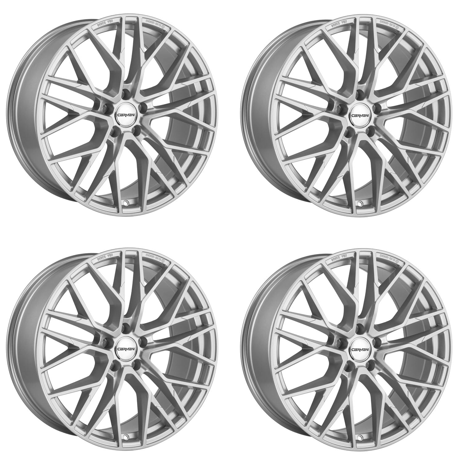 4x Carmani Felgen 20 Ludwig 10.5x21 ET32 5x112 white silver kompatibel mit Audi E-Tron Q8 von Carmani