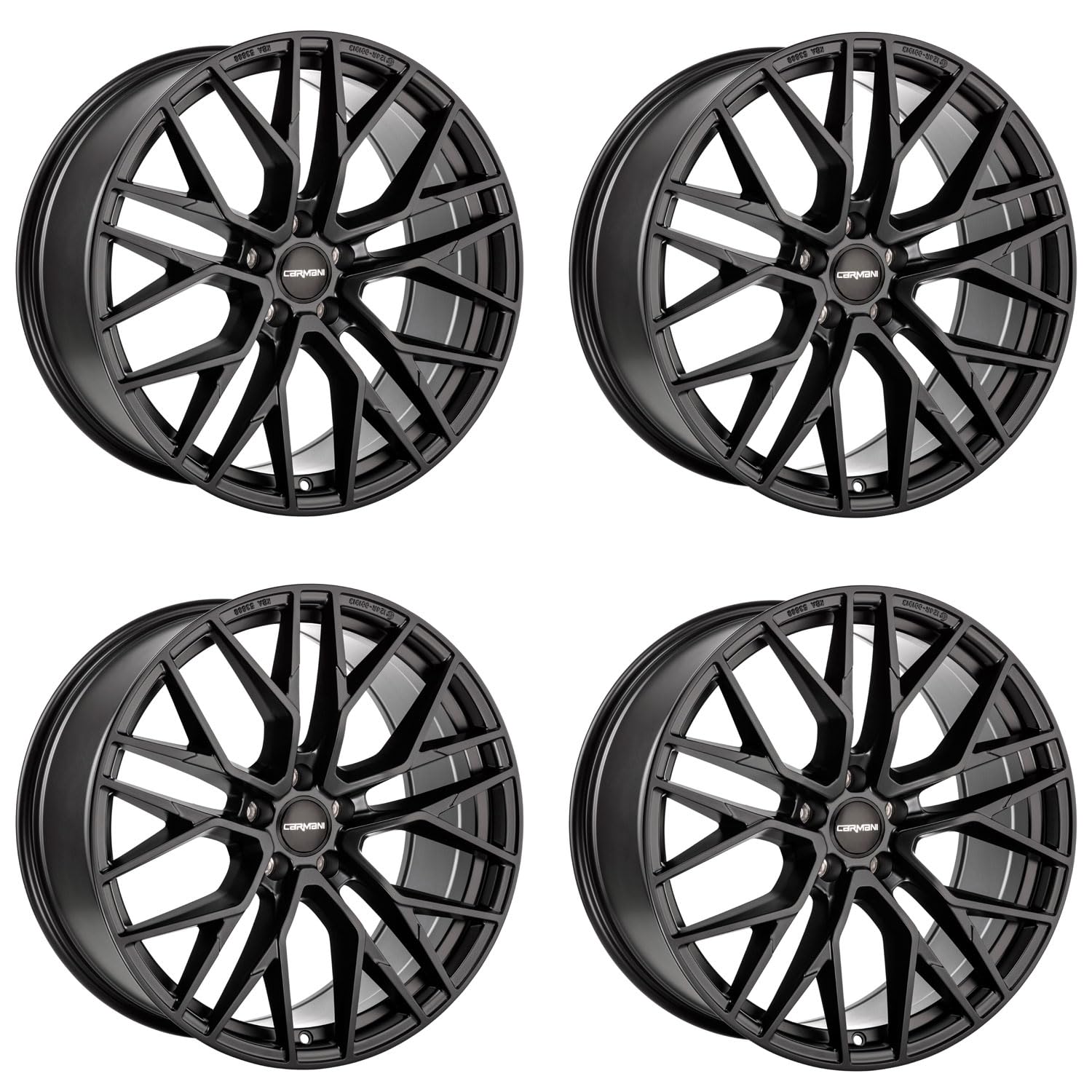 4x Carmani Felgen 20 Ludwig 9.0x21 ET37 5x112 black matt kompatibel mit Audi A6 A7 A8 Q3 Q4 Q5 von Carmani