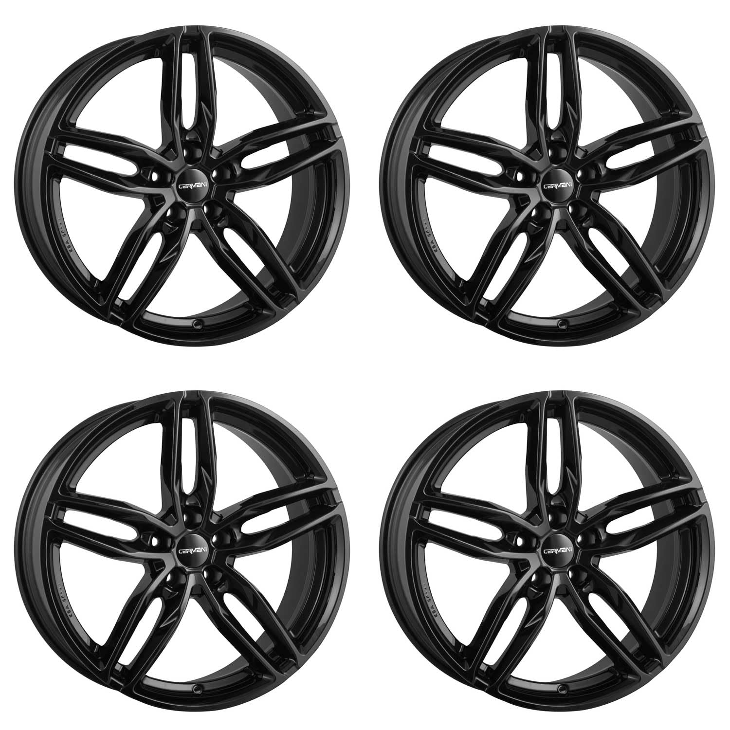 4x Carmani Felgen Alufelgen 13 Twinmax 8,0x18 ET35 5x114,3 black kompatibel mit Dacia Duster von Carmani