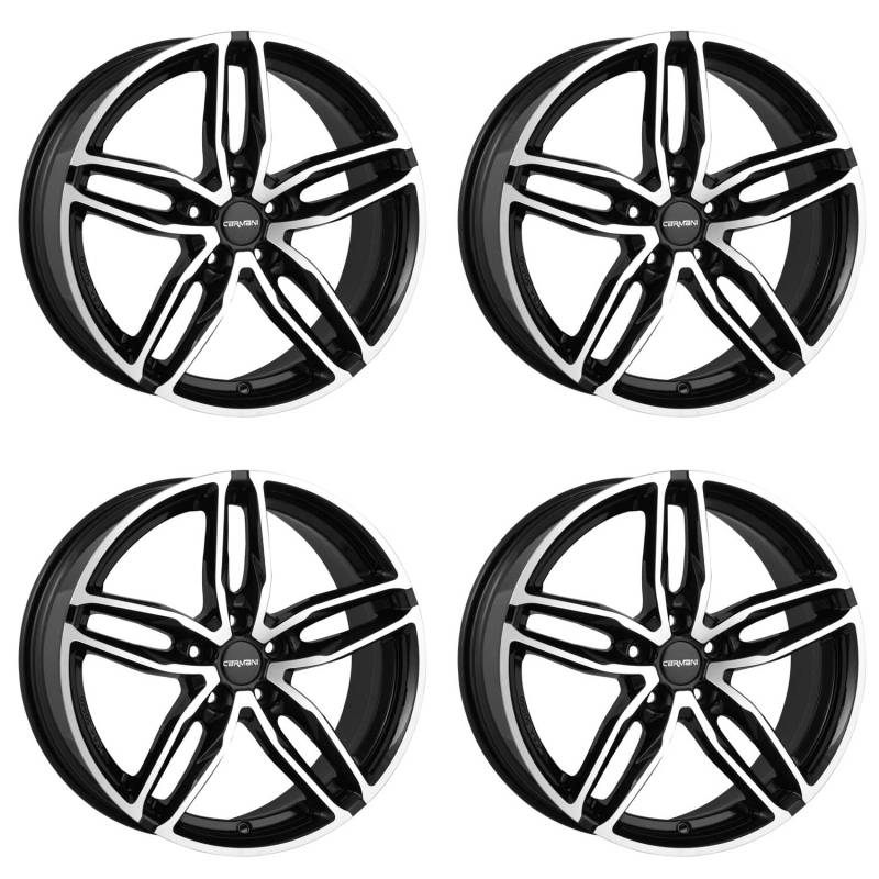 4x Carmani Felgen Alufelgen 13 Twinmax 9,0x20 ET45 5x114,3 black polish kompatibel mit Mazda CX-5 CX-7 RX-8 von Carmani