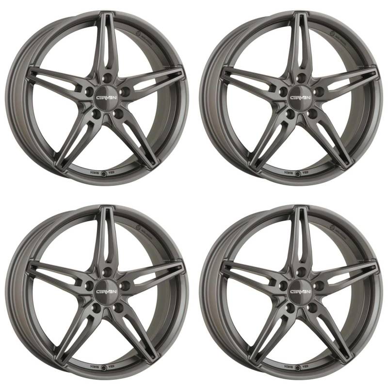 4x Carmani Felgen Alufelgen 15 Oskar 6,5x16 ET45 5x114,3 hyper gun kompatibel mit Mazda 3 323 5 6 CX-3 CX-30 MPV MX-5 Premacy Xedos 9 von Carmani