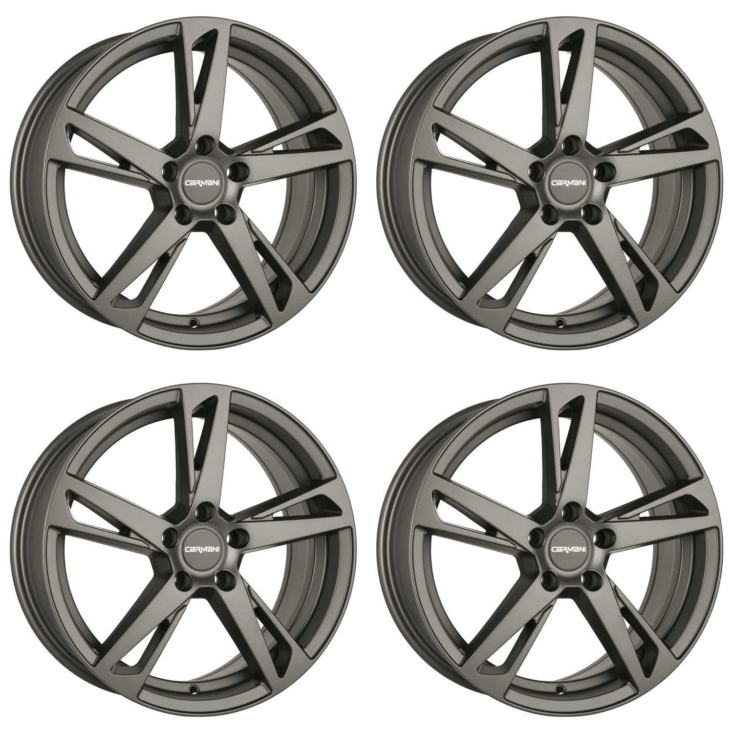 4x Carmani Felgen Alufelgen 16 Anton 6,5x16 ET38 5x100 hyper gun kompatibel mit Audi A1 A3 von Carmani