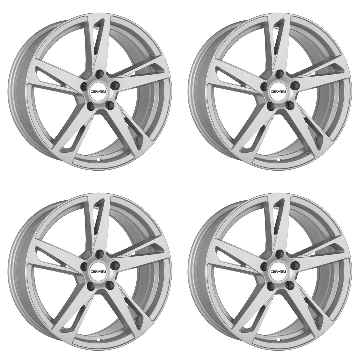 4x Carmani Felgen Alufelgen 16 Anton 6,5x16 ET49 5x112 kristall silber kompatibel mit VW Beetle Caddy Golf Plus Golf V Variant Jetta Golf V Golf VI Gol von Carmani