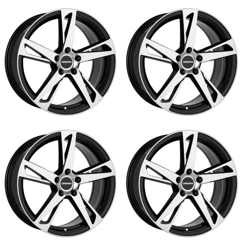 4x Carmani Felgen Alufelgen 16 Anton 7,5x17 ET35 5x112 black polish kompatibel mit BMW 1 2 3 X1 X2 von Carmani