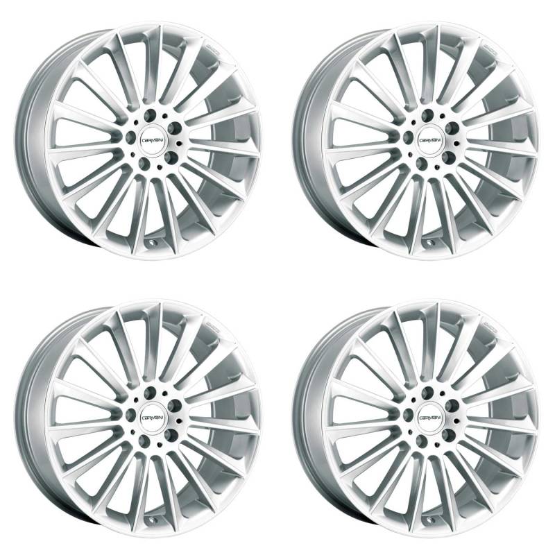 4x Carmani Felgen Alufelgen 17 Fritz 8,0x18 ET45 5x112 white silver kompatibel mit BMW 1 2 X1 X2 von Carmani