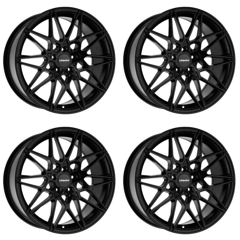 4x Carmani Felgen Alufelgen 18 Knut 8,0x19 ET45 5x112 black matt kompatibel mit Audi A3 A4 A6 A8 Q2 Q3 RS3 TT von Carmani