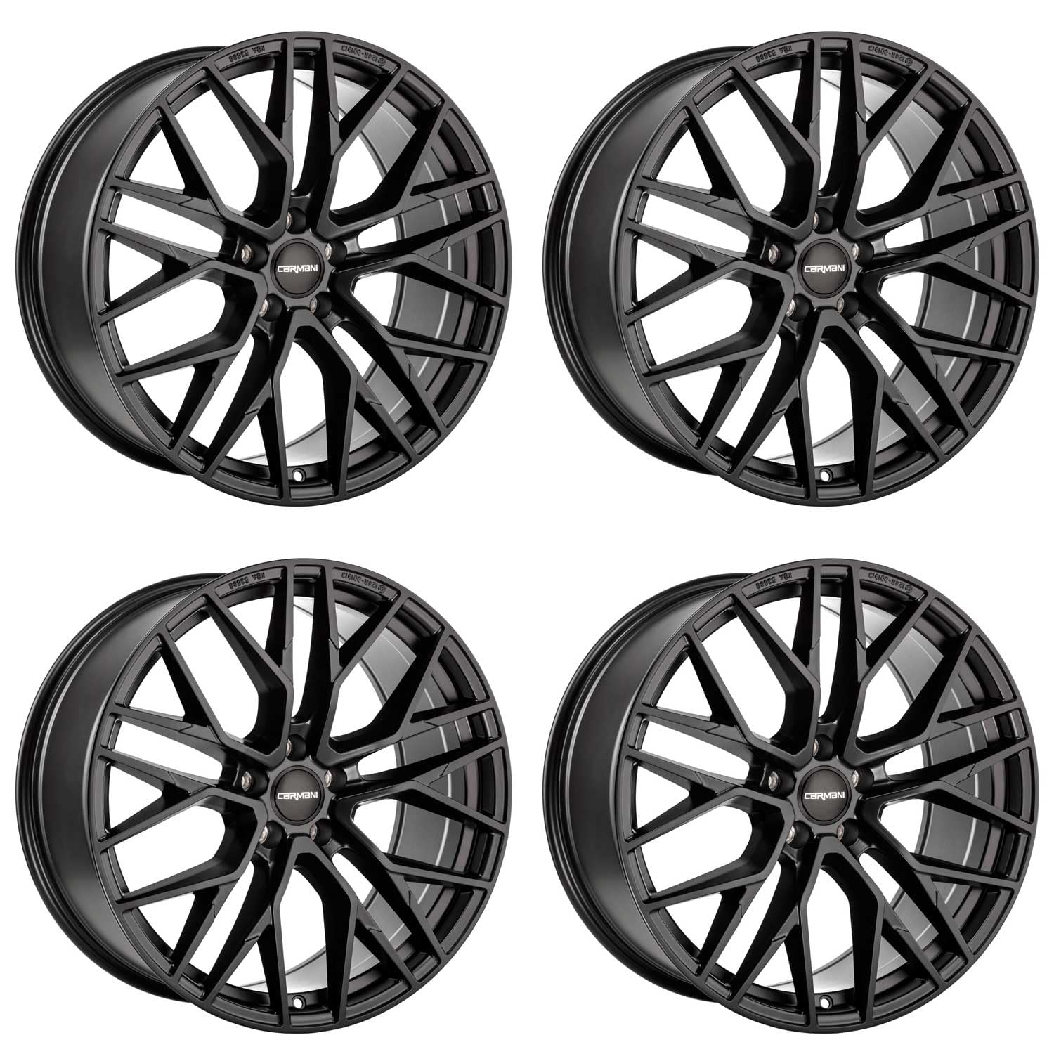 4x Carmani Felgen Alufelgen 20 Ludwig 7,5x17 ET45 5x112 black matt kompatibel mit VW Beetle Caddy Eos Golf Plus Golf V Variant Jetta Golf V Golf VI von Carmani