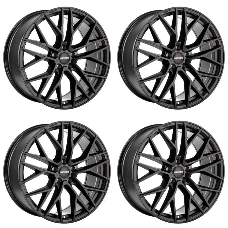 4x Carmani Felgen Alufelgen 20 Ludwig 8,0x18 ET55 5x108 black matt kompatibel mit Ford C-Max Edge Focus Galaxy S-Max Mondeo von Carmani