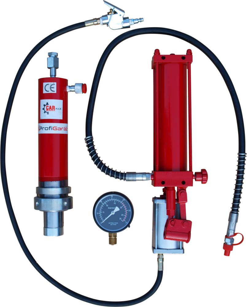 Carmax Werkstattpresse Satz 20T Hydraulikpumpe Druckluft Hydraulikzylinder Manometer von Carmax