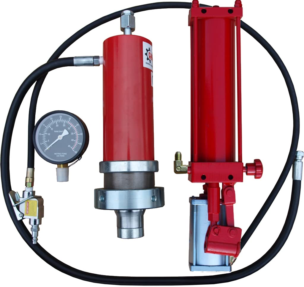 Carmax Werkstattpresse Satz 30T Hydraulikpumpe Druckluft Hydraulikzylinder Manometer von Carmax