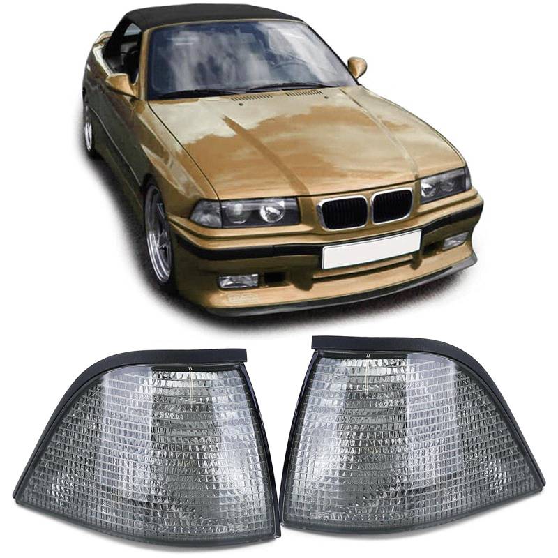 Blinker Schwarz Smoke Paar passend für BMW 3er E36 Coupe Cabrio 91-99 von Carparts-Online