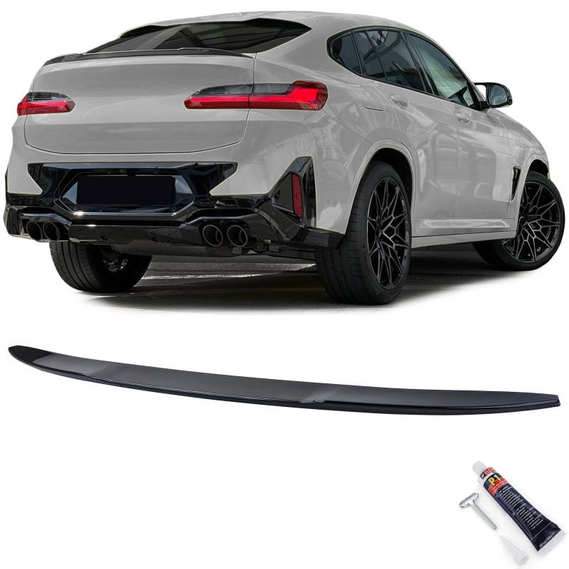 Heckspoiler Spoilerlippe Schwarz Glanz für BMW X4 G02 ab 2018- von Carparts-Online GmbH