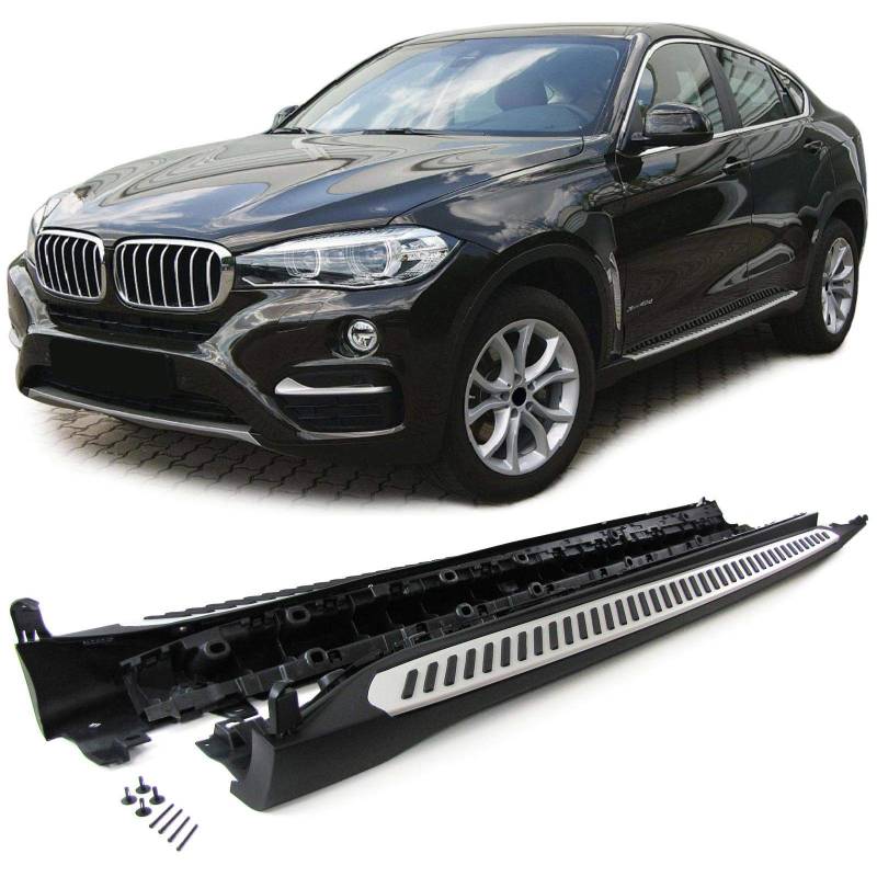 Alu Trittbretter Schweller OE Style mit ABE passend für BMW X6 F16 14-19 von Carparts-Online