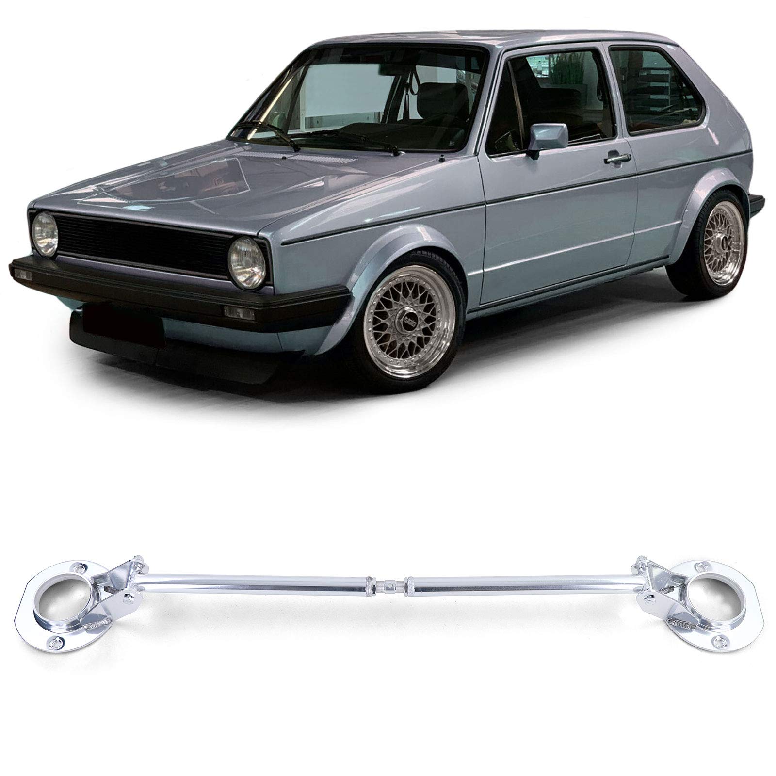 Aluminium Domstrebe vorne 4tlg verstellbar für VW Golf 1 GTI 74-93 von Carparts-Online