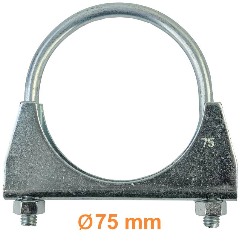 Auspuff U Bügelschelle Rohrschelle universal 3" 75mm M8 1 Stück von Carparts-Online