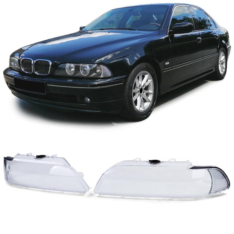 Streuscheiben Scheinwerfergläser Chrom Blenden passend für BMW 5er E39 00-03 von Carparts-Online