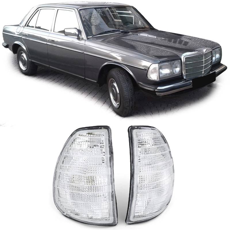 Carparts-Online Weisse Blinker Set Links Rechts für Mercedes W123 C123 S123 76-85 von Carparts-Online