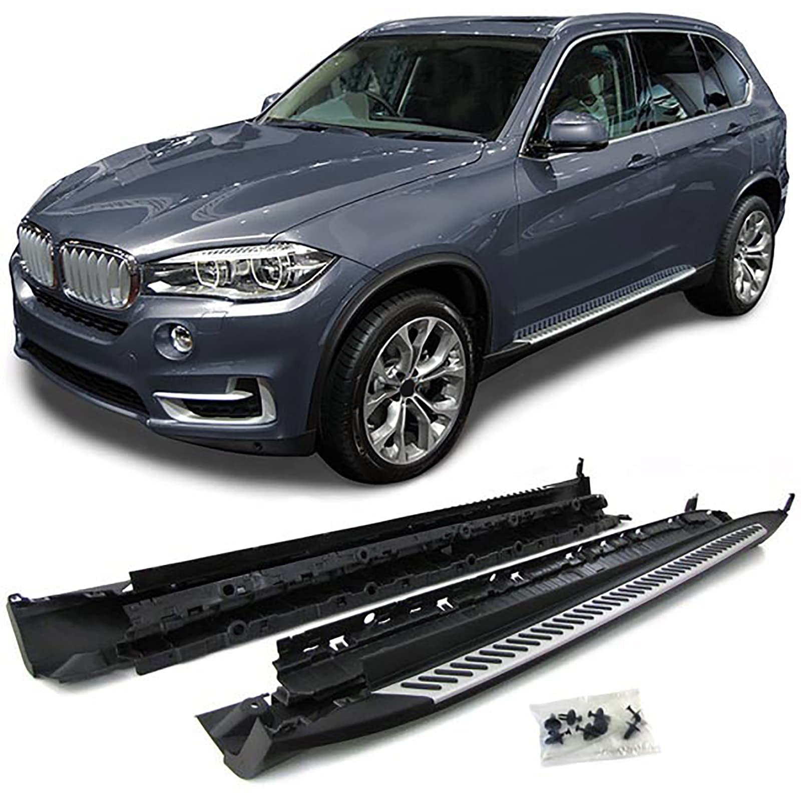 Alu Trittbretter Flankenschutz OE Style mit ABE passend für BMW X5 F15 13-18 von Carparts-Online