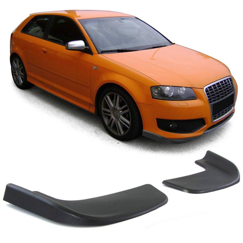 Front Spoiler Flaps Cup Wings flach universal Schwarz Performance 2 von Carparts-Online