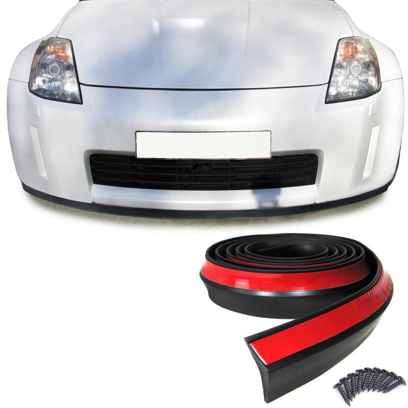 Front Spoiler Lippe Seiten Schweller universal flexibel 2,5mx4,5cm Schwarz von Carparts-Online