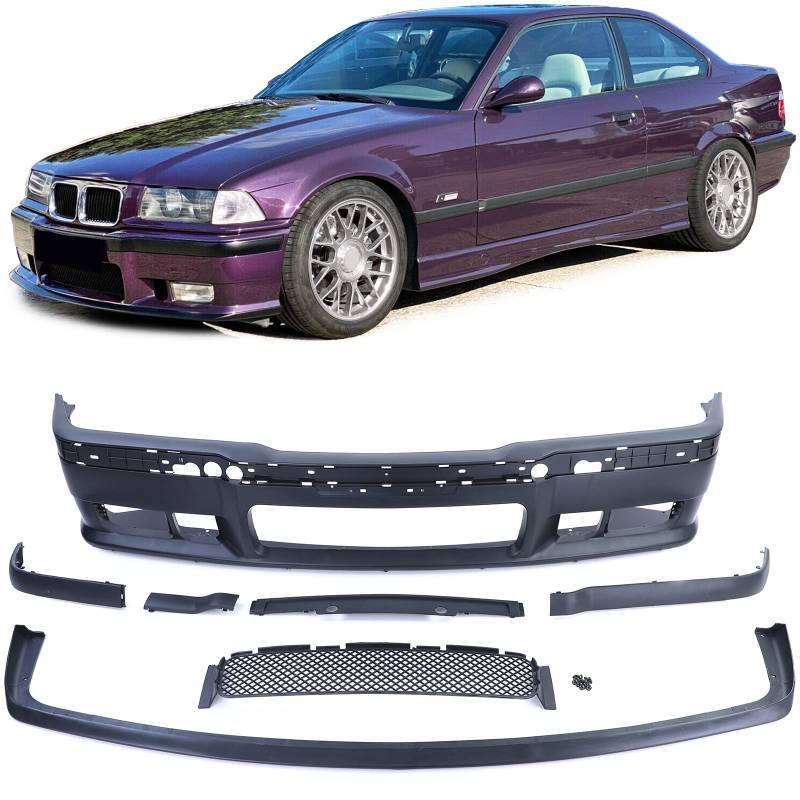 Front Stoßstange + ABE + Evo Spoiler Lippe passt für alle BMW E36 auch M3 90-99 von Carparts-Online