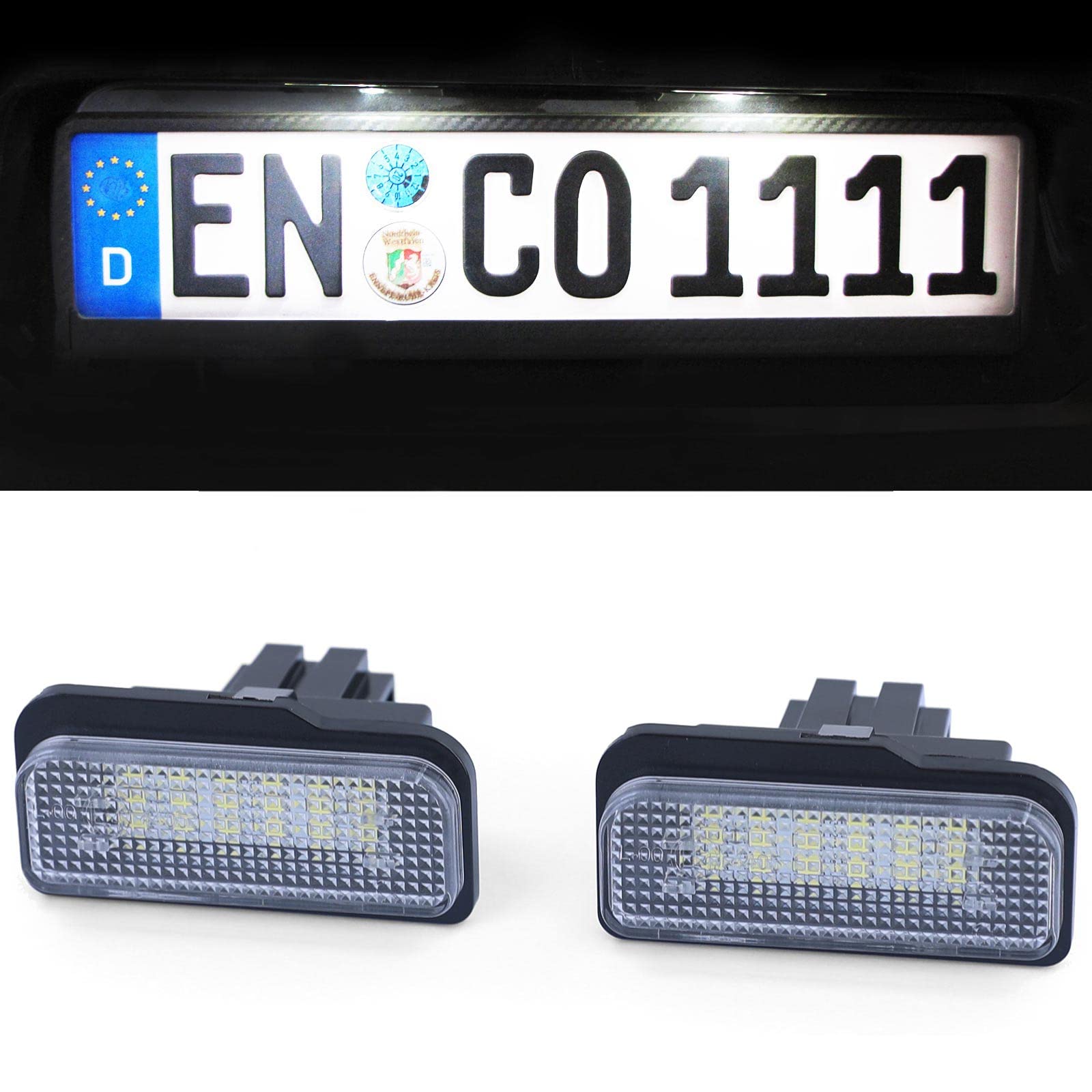 LED Kennzeichenbeleuchtung weiß 6000K für Mercedes C219 R171 W211 W203 von Carparts-Online